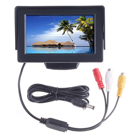 Monitor retrovisor FT LCDT de color y 4.3'' para coche DVD VCR