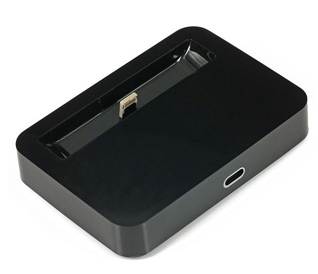  Data Sync Charger Docking Station 8 Pin Dock Cradle for iPhone 5 5G - Black