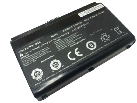 Batería ordenador 5200mah/76.96Wh 14.8V 6-87-W370S-4271-baterias-4675MAH/CLEVO-K590S-baterias-4675MAH/CLEVO-W370BAT-8