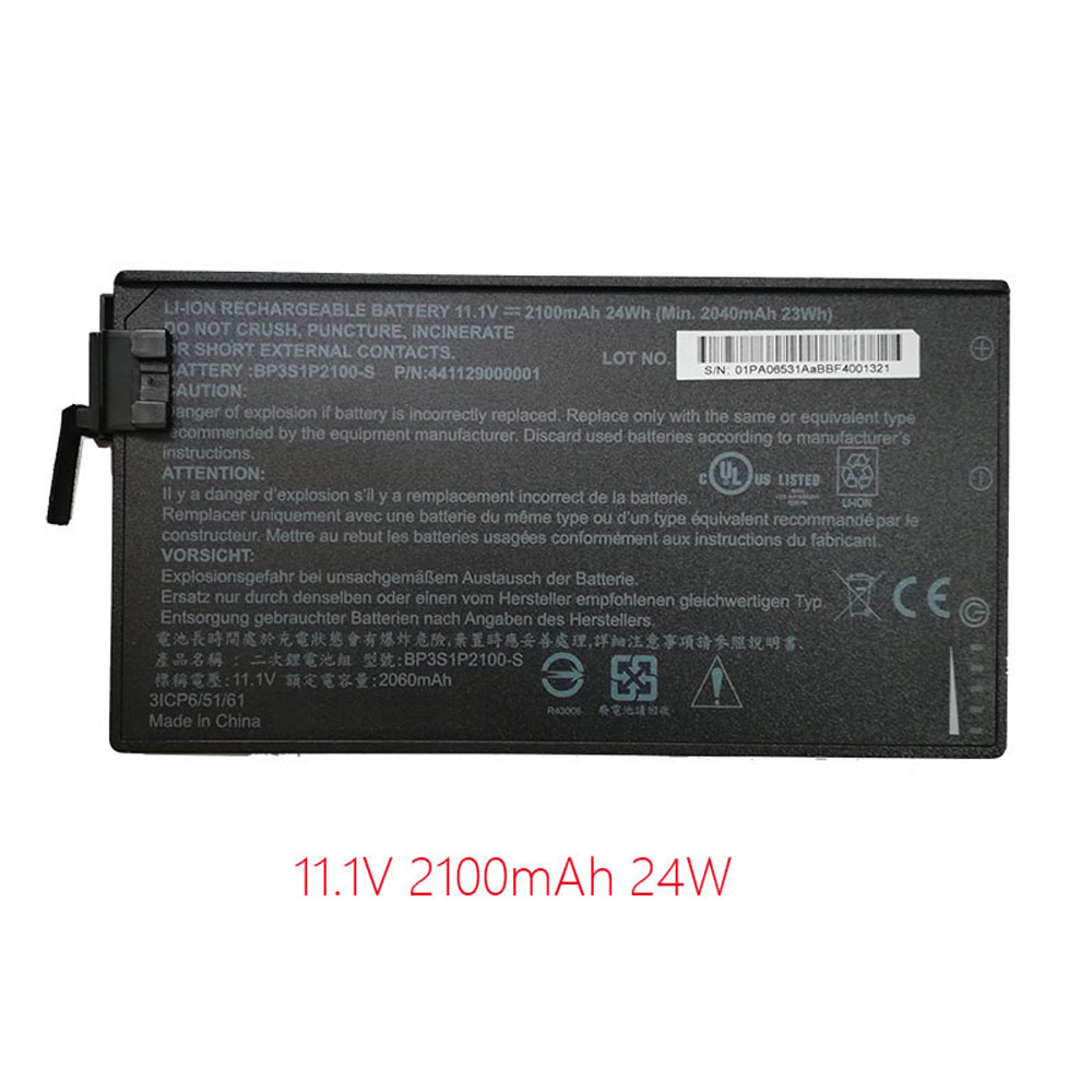 Batería ordenador 24Wh/2100mAh 11.1V 441129000001-baterias-24Wh/GETAC-441129000001-baterias-4100mAh/GETAC-BP3S1P2100-S