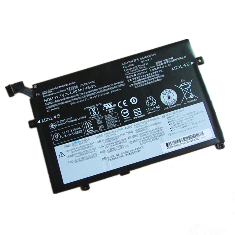 Batería ordenador 45Wh/4110mAh 10.95V 01AV411-baterias-45Wh/LENOVO-SB10K97568-baterias-5000mAh/LENOVO-01AV411