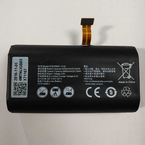 Batería  6400mAh/23.04WH 3.6V/4.2V HB5A5P2-baterias-2200mAh/HUAWEI-HCB18650-12-02