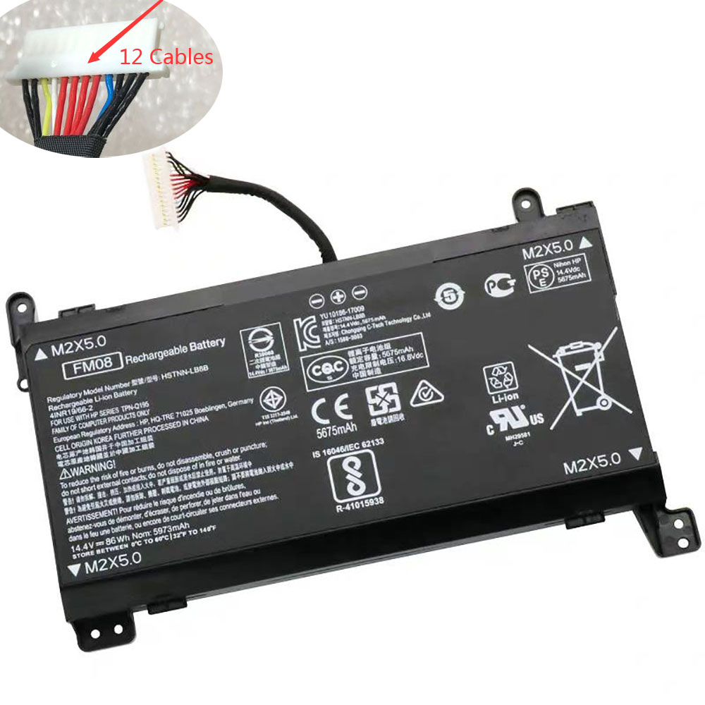 Batería ordenador 86Wh/5973mAh 14.4V TPN-Q195-baterias-86Wh/HP-TPN-Q195