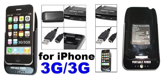Batería ordenador portátil iPhone 3GS 3G Portable Battery Power Station Charger