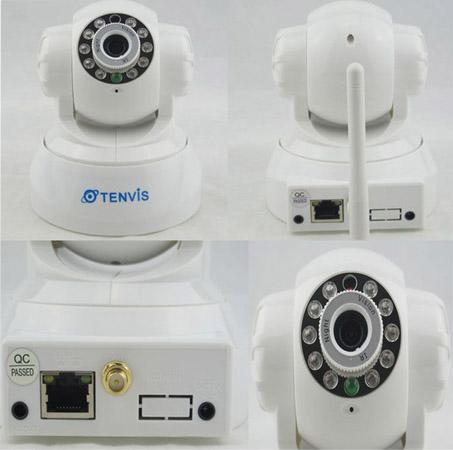 Batería ordenador portátil Tenvis JPT3815W Indoor IP Camera 1/4 Color CMOS CCTV Security System PT Control