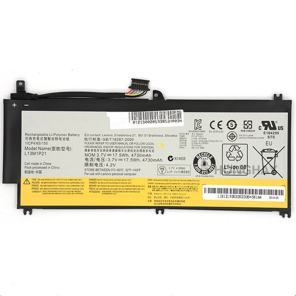 Batería  4730mAh/17.5Wh 3.7V L13M1P21-baterias-4730mAh/LENOVO-L13L1P21