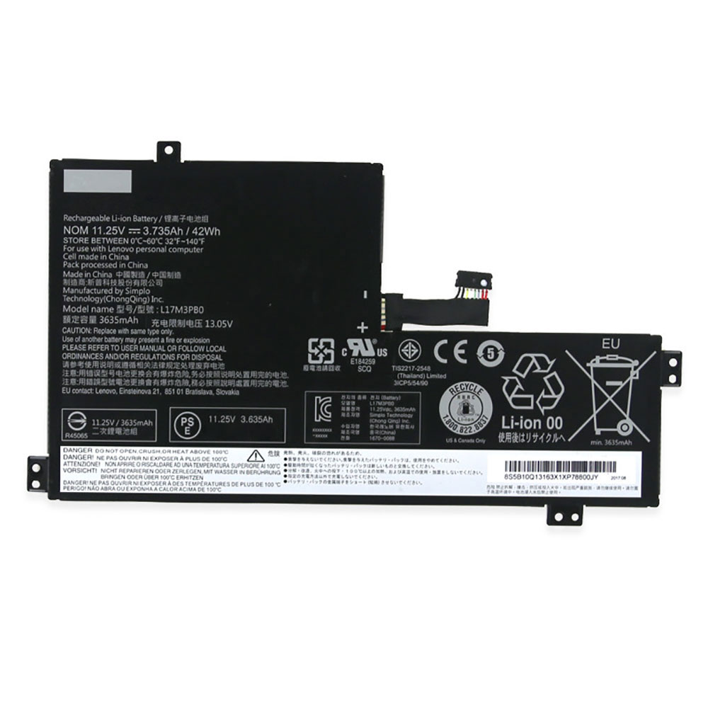 Batería ordenador 3635mAh 11.25V L17L3PB0-baterias-3635mAh/LENOVO-L17C3PG0