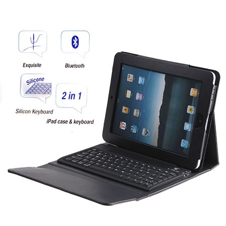 Batería ordenador portátil Teclado inalámbrico Bluetooth y cubierta protectora de cuero para iPad