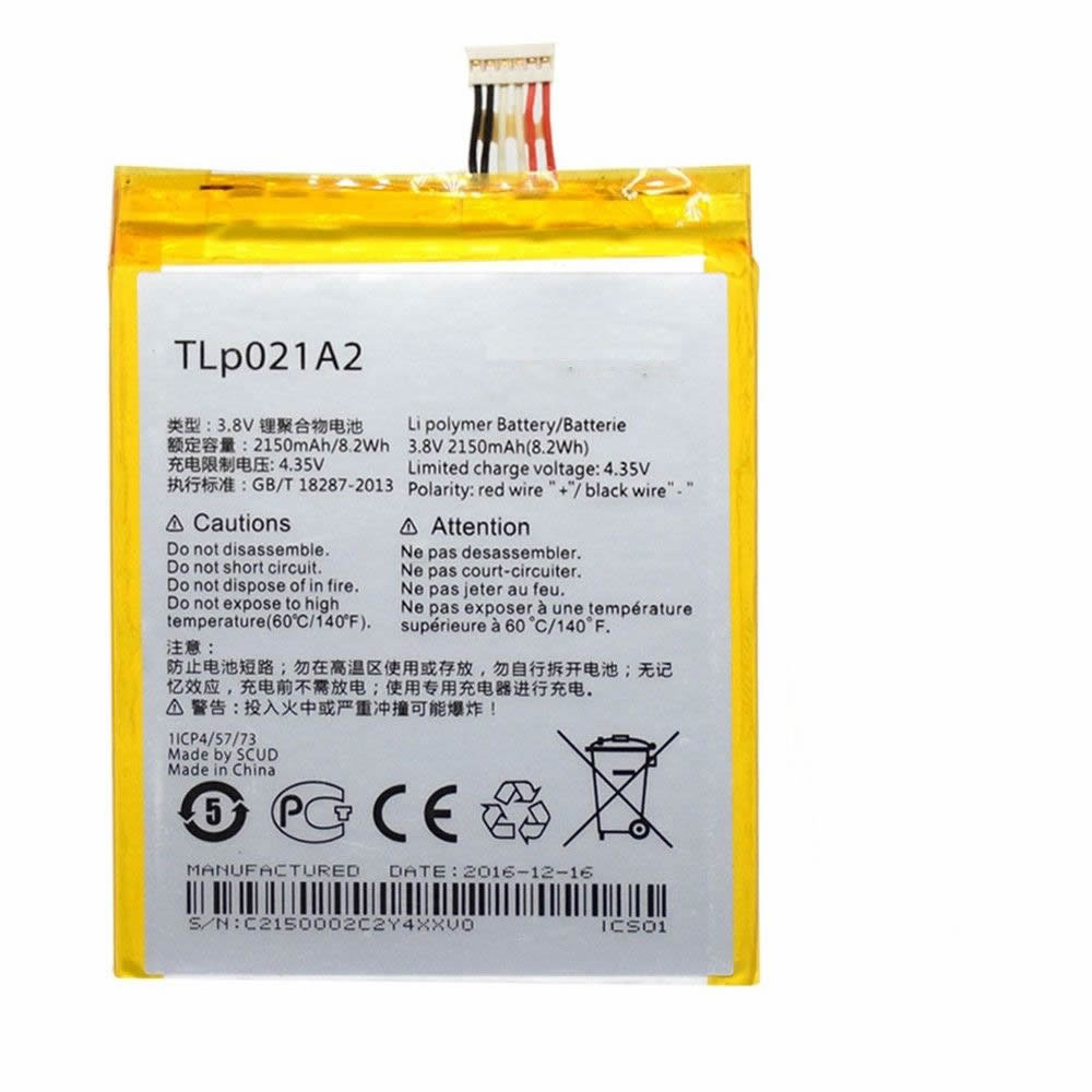 Batería  2150MAH/8.2Wh 3.8V/4.35V TLP021A2-baterias-2150MAH/ALCATEL-TLP021A2-baterias-4000mAh/ALCATEL-TLP021A2