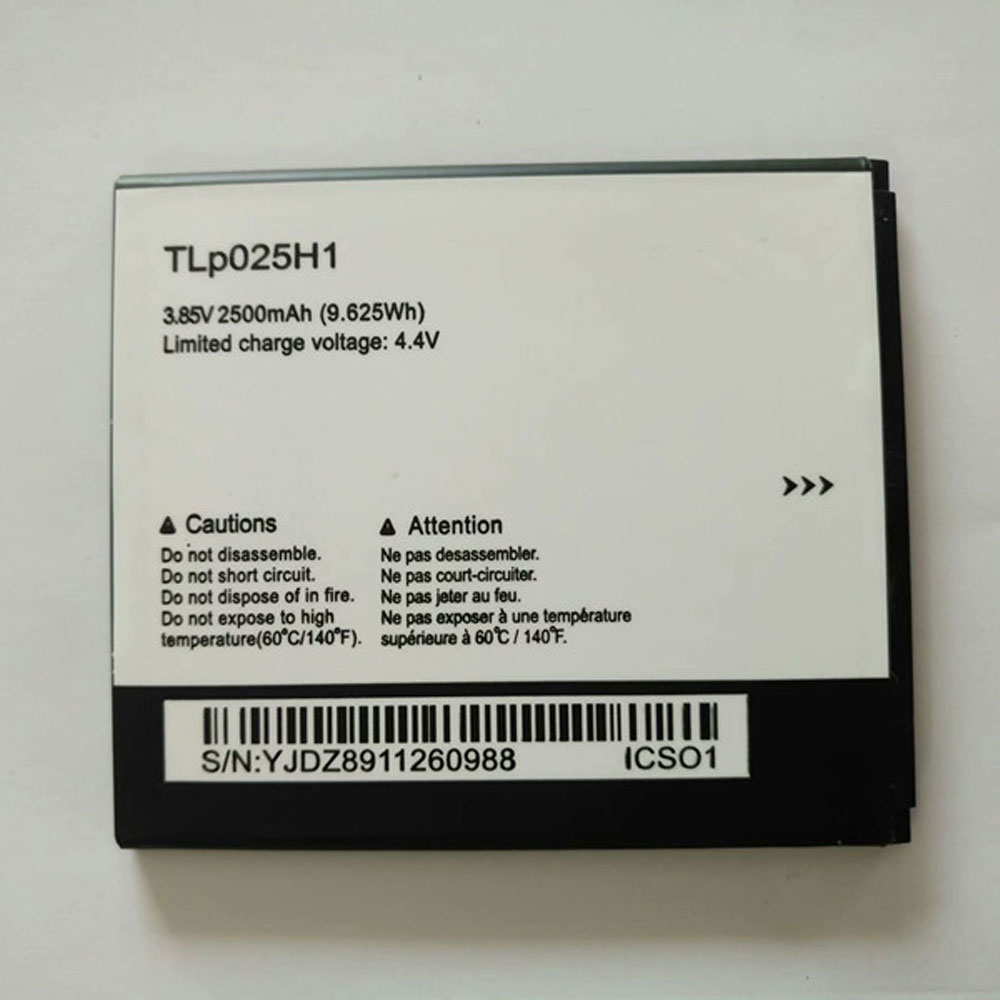 Batería  2500mAh/9.625Wh 3.85V/4.4V TLP025H1