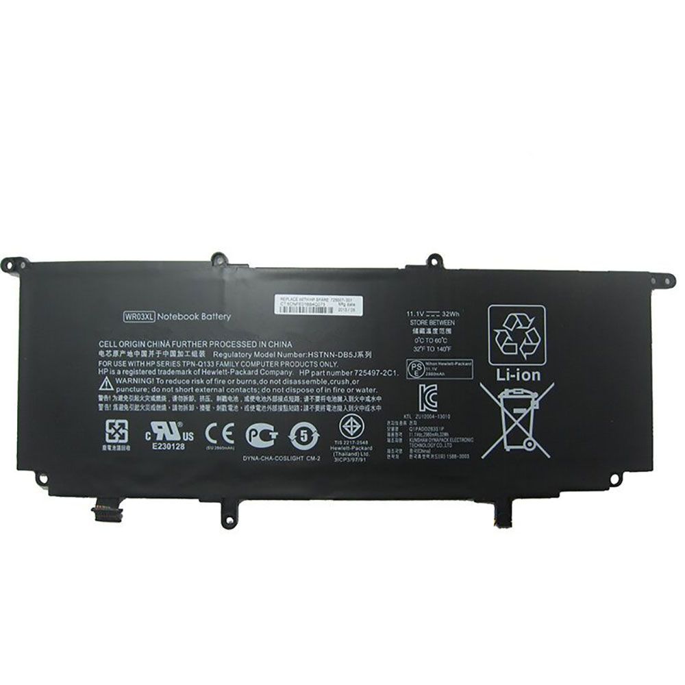 Batería ordenador 2860mAh/32WH 11.1V HSTN-DB5J-baterias-2860mAh/HP-WR03XL