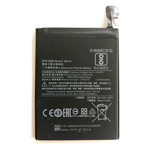 Batería  3900mAh/15.0WH 3.85V/4.4V R10B01W-baterias-38Wh/XIAOMI-R10B01W-baterias-3900mAh/XIAOMI-BRR-2P4S-5200S-baterias-55.02Wh/XIAOMI-BN48